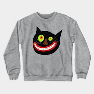 Halloween Crazy Cat Crewneck Sweatshirt